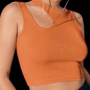 Tan Crop Top Shapewear. Stock photo little darker than original.